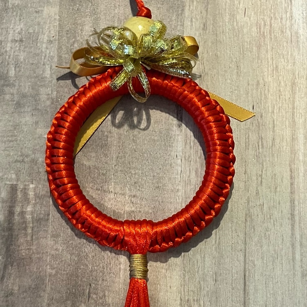 SET OF 4 HANDMADE MACRAME CHRISTMAS ORNAMENTS - Picture 7 of 12